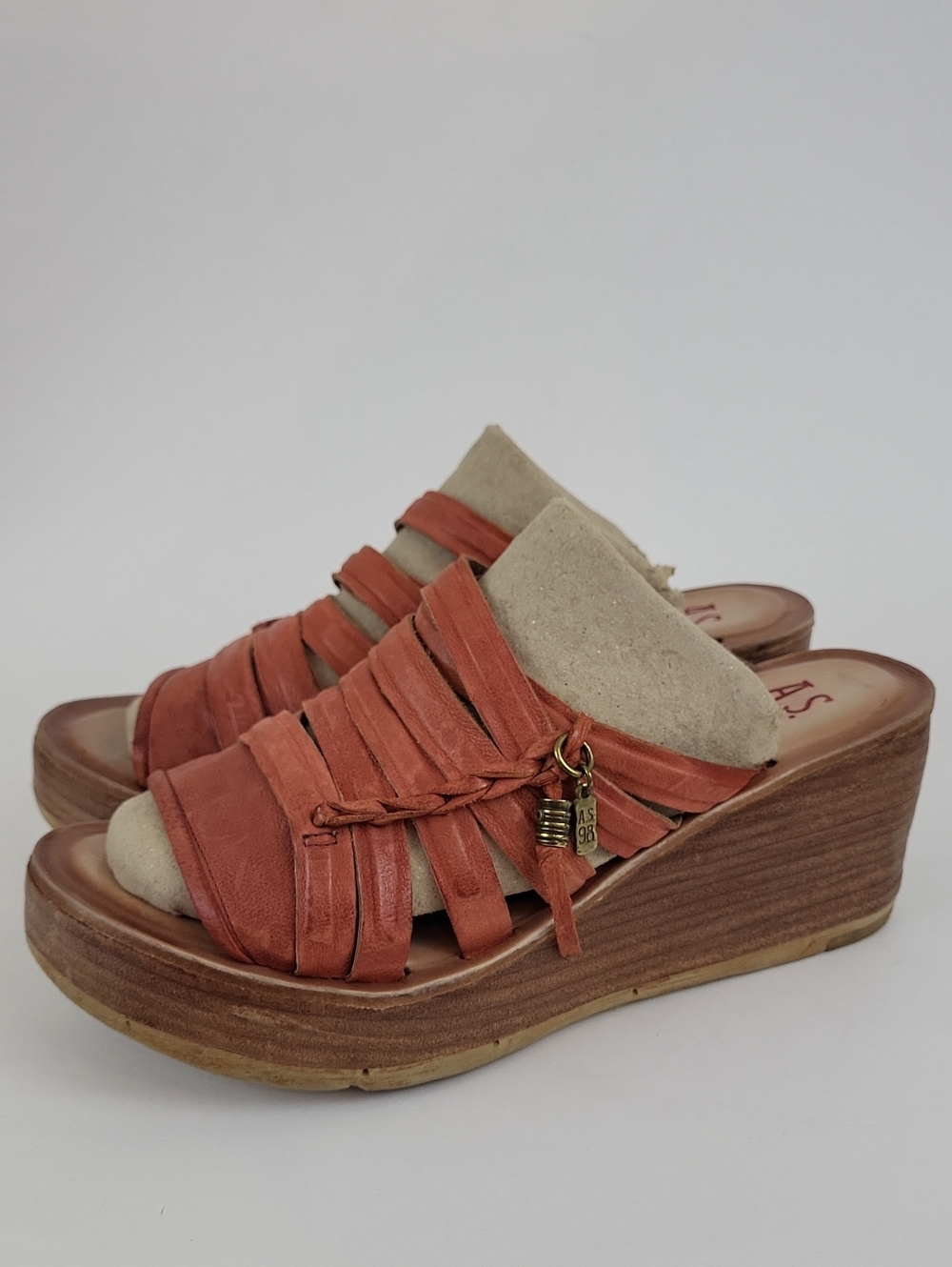 A.S.98 Nicolls Wedge Rust Sandals Size EU 40 / US 9 - 9.5